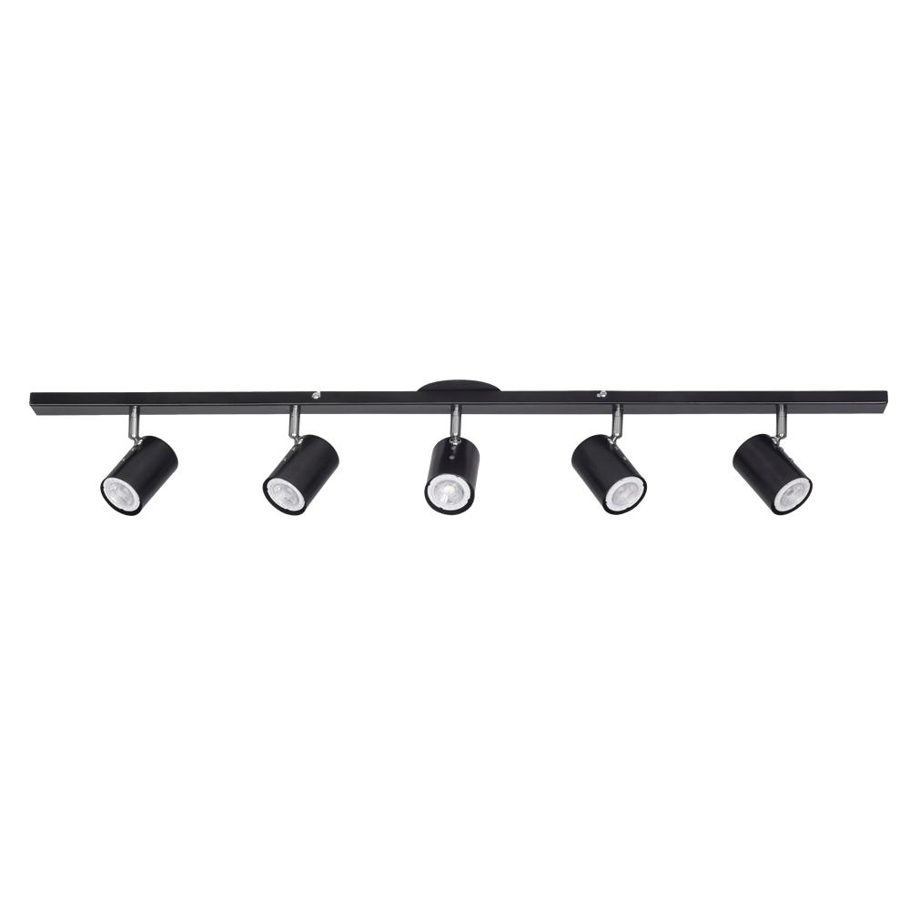 APLIQUE/PLAFON 5XGU10 BASE 100X4CM NEGRO 1748/P5N